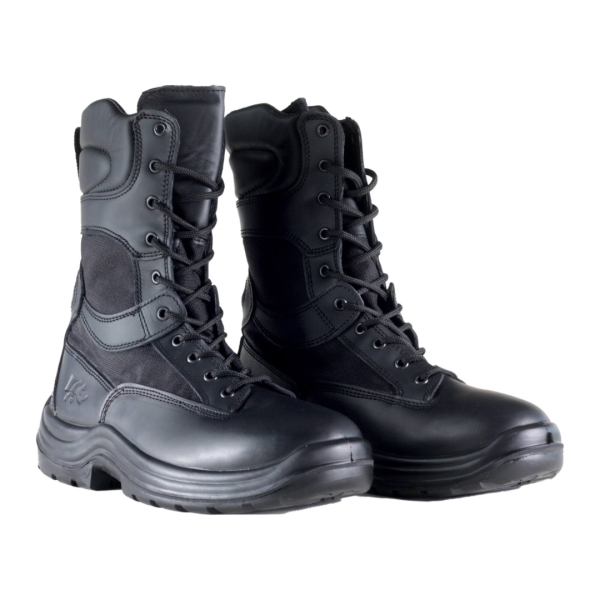 Bocanci paza pentru agenti de securitate Sirin Burebista 02 FO WR SRC, membrana impermeabila, PU 2D, tip burduf dublata cu material spongios, insiretare prin perforatii consolidate cu capse metalice