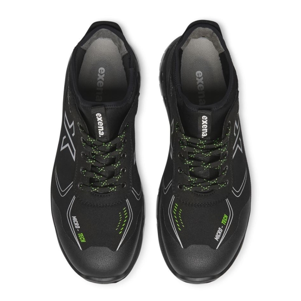 Pantofi Exena Moon S3 ESD SRC - rezistent la abraziune, Energy, PU 2D, Insiretare prin perforatii consolidate cu capse metalice