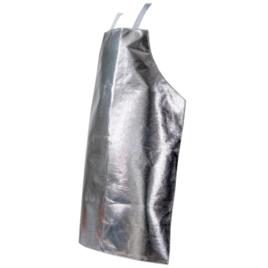 Sort aluminizat pentru lucrari de sudura, 70x100 cm, curele de piele dupa gat, nivel de protectie la caldura AB2C2E3, marime universala L/XL