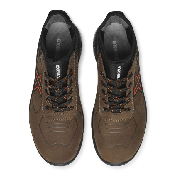 Pantofi Exena Venus S3 ESD SRC din rezistent la abraziune cu Energy PU 2D și înșiretare prin perforații consolidate cu capse metalice