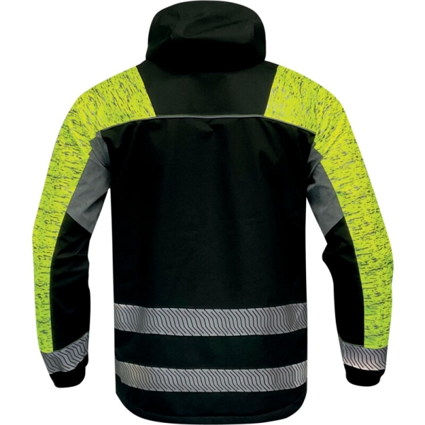 Jachetă impermeabilă -  Twill - 100% poliester reciclat - Membrană PU | Căptuşeală - 100% polaire polyester recyclé, culori: Negru-Galben