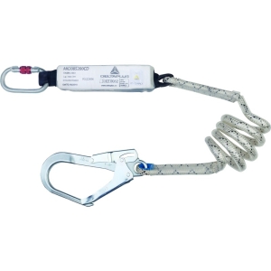 Șnur de absorbție a energiei din frânghie împletită cu teacă termoformabilă - Oțel, Poliamidă, Poliester, culoare Alb-Negru