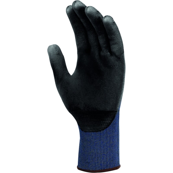 Mănușă tricotată cu strat protector - Nailon, HDPE, Spandex - PU - Calibru : 21, culori: Gri