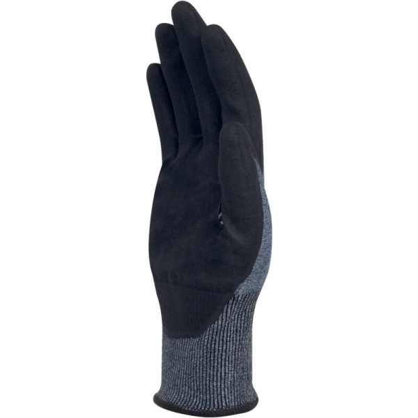 Mănușă tricotată cu strat protector - Nailon, Spandex, Tungsten - Spumă de nitril - Calibru : 21, culori: Albastru-Negru