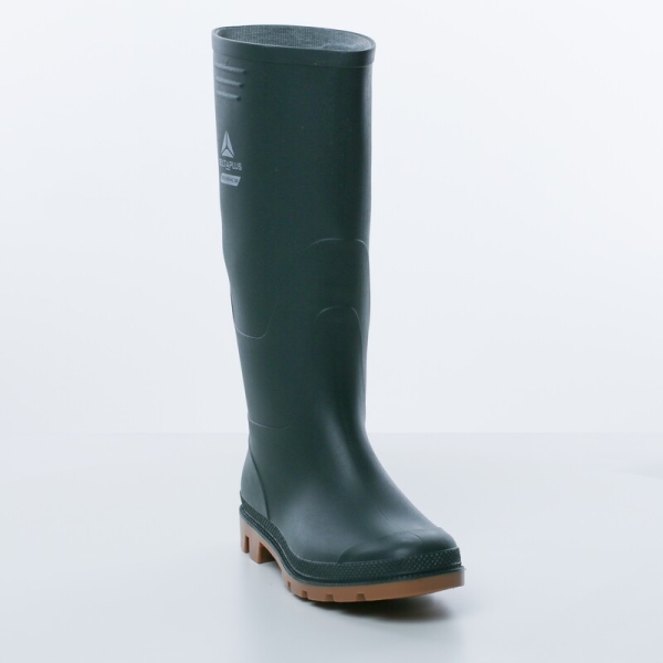 Cizme Groundhc Ob   - PVC - Branț : PVC Verde-Bej