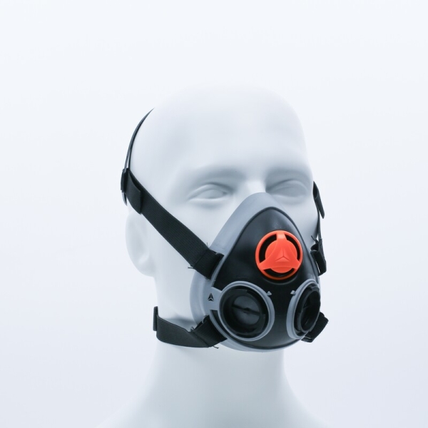 Semimască - Polipropilenă, TPE, culoare Negru-Gri