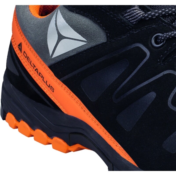 Pantofi Brooklyns3   - Piele - Crustă-Velur - Branț : EVA/Nitril Negru-Portocaliu