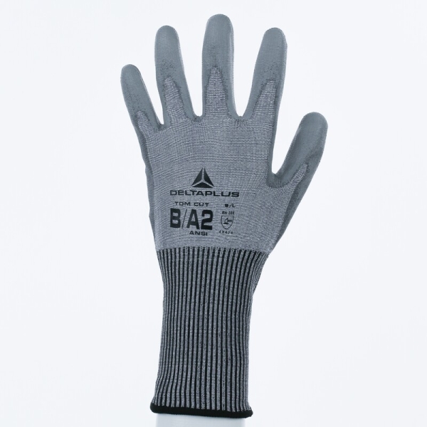 Mănușă tricotată cu strat protector - SOFTnocut - PU - Calibru : 13, culori: Gri