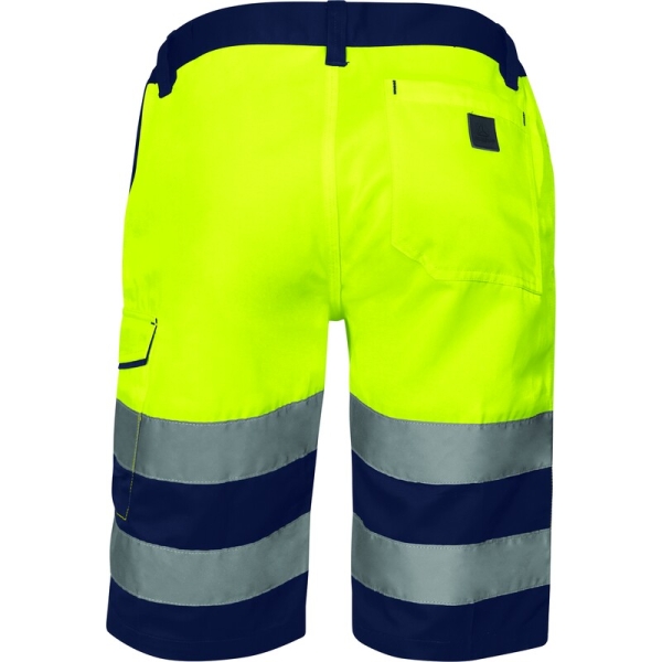 Bermudă de lucru de înaltă vizibilitate -  Twill - 80% poliester 20% bumbac - 240 g/m², culori: Galben fluorescent-Bleumarin, Portocaliu fluorescent-Bleumar