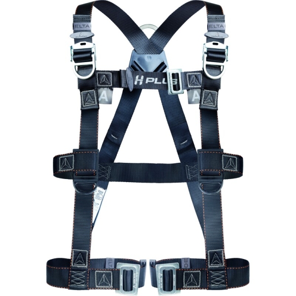 Ham anticădere - Oțel, Poliester - Punct de prindere pentru oprirea căderii: Dorsal, Sternal, culoare Negru