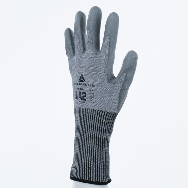 Mănușă tricotată cu strat protector - SOFTnocut - PU - Calibru : 13, culori: Gri