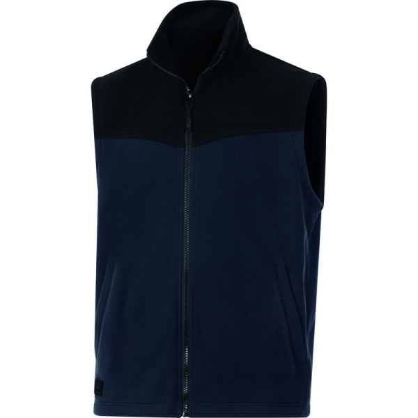 Vestă călduroasă -  Fleece - 100% poliester reciclat, culori: Bleumarin-Negru, Gri închis - Negru