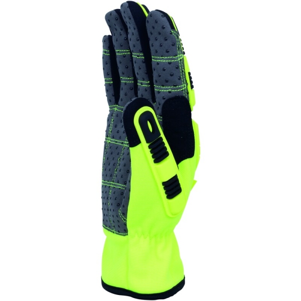 Mănușă preformată palmă material textil/dos material textil, culori: Galben