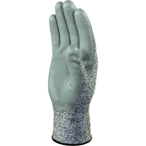 Mănușă tricotată cu strat protector - Econocut - PU - Calibru : 13 - Pungă de 3, culori: Gri