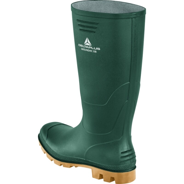 Cizme Groundhc Ob   - PVC - Branț : PVC Verde-Bej