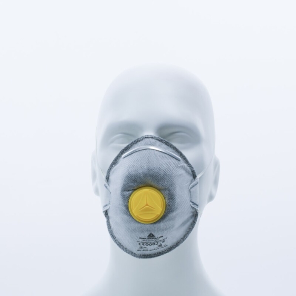 Semimască de unică folosință - Cărbune activ, Material sintetic nețesut - Cutie de 10, culoare Gri