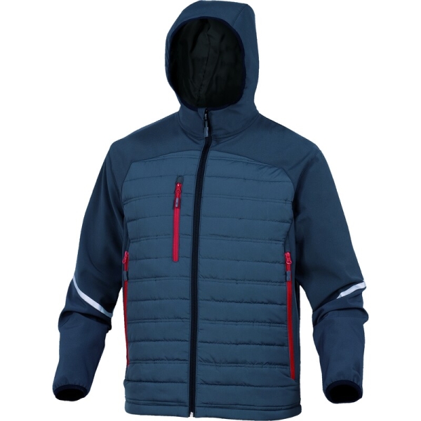 Jachetă călduroasă -  Pânză - 100% poliester - Acoperire poliuretanică | Softshell - 96% poliester 4% elastan - 2 straturi laminate | Căptuşeală: Tafta - 100% poliester, culori: Gri