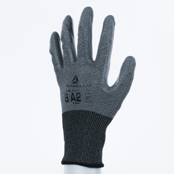 Mănușă tricotată cu strat protector - SOFTnocut - Nitril neted - Calibru : 18, culori: Gri