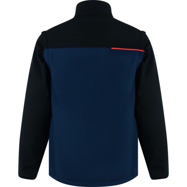 Softshell hidrofug 2 în 1 -  Softshell - 96% poliester reciclat 4% elastan reciclat - 2 straturi laminate, culori: Bleumarin-Negru, Gri închis - Negru, Kaki-Negru, Negru-Roșu