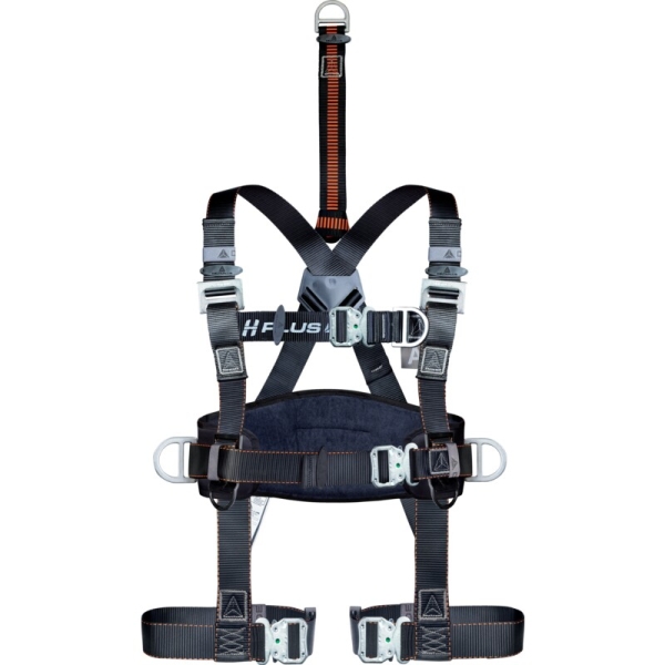 Ham anticădere cu suport - Oțel, Poliester - Punct de prindere pentru oprirea căderii: Dorsal, Sternal, culoare Negru