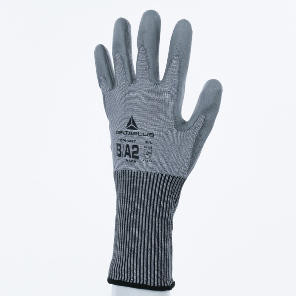 Mănușă tricotată cu strat protector - SOFTnocut - PU - Calibru : 13, culori: Gri