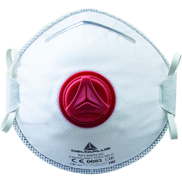 Semimască de unică folosință - Material sintetic nețesut - Cutie de 10, culoare Alb