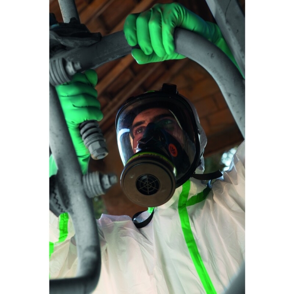 Mască - Silicon - Visière: Policarbonat, culoare Negru-Portocaliu