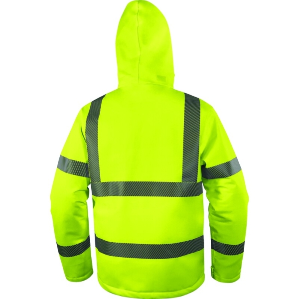 Geacă impermeabilă, de înaltă vizibilitate -  Pânză - 100% poliester - Membrană TPU, 2 straturi laminate | Căptuşeală: Tafta - 100% poliester, culori: Galben fluorescent, Portocaliu fluorescent
