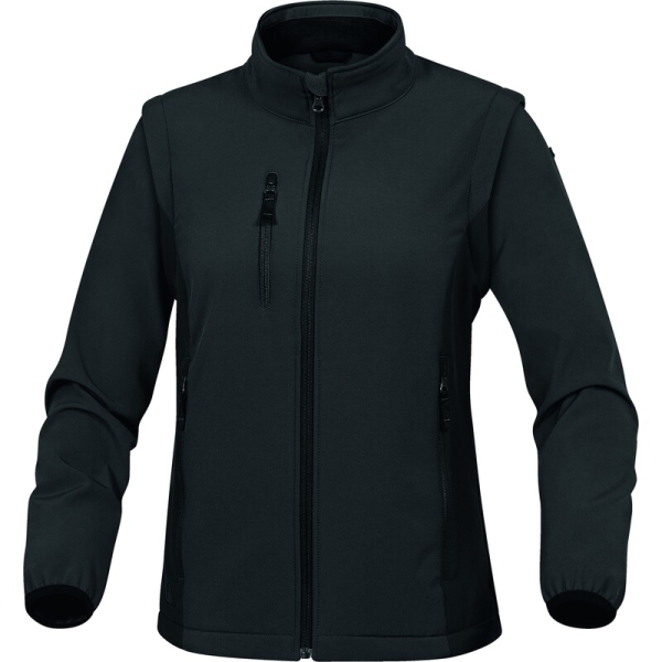 Softshell 2 în 1 -  Softshell - 96% poliester 4% elastan - 2 straturi laminate, culori: Gri-Negru