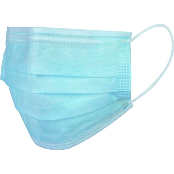 Semimască de unică folosință - Material sintetic nețesut - Cutie de 50, culoare Albastru-Alb