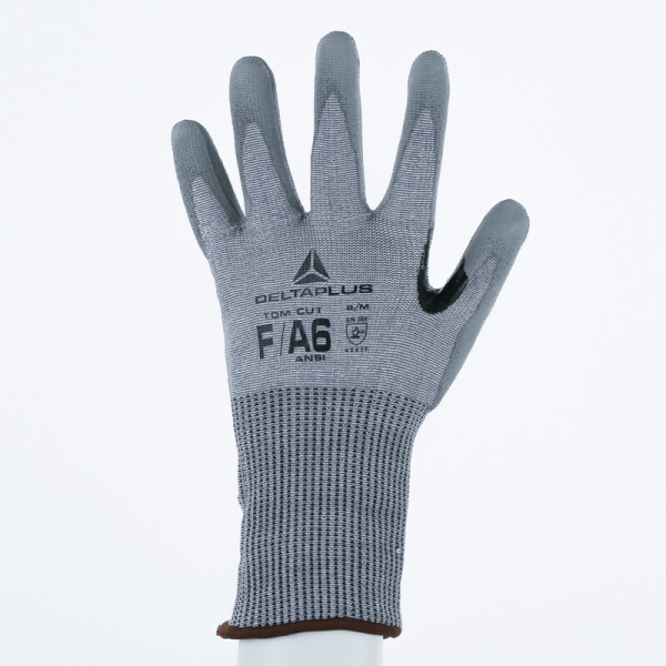 Mănușă tricotată cu strat protector - Xtremcut - PU - Calibru : 13, culori: Gri