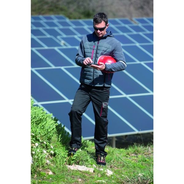 Jachetă călduroasă -  Pânză - 100% poliester - Acoperire poliuretanică | Softshell - 96% poliester 4% elastan - 2 straturi laminate | Căptuşeală: Tafta - 100% poliester, culori: Gri