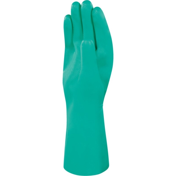 Mănușă impermeabilă fără fixare, cu material polar - Nitril neted - Lungime :  330   mm , culori: Verde