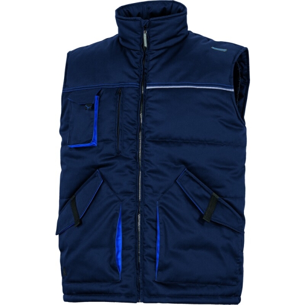 Vestă călduroasă -  Twill - 65% poliester 35% bumbac - 235 g/m² | Căptuşeală: Tafta - 100% poliester, culori: Bleumarin-Albastru regal, Gri-Portocaliu, Verde-Negru, Negru-Gri