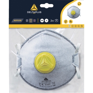 Semimască de unică folosință - Material sintetic nețesut - Pungă de 2, culoare Alb