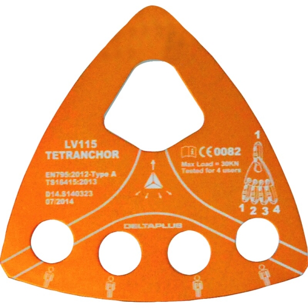 Placă de ancorare - Oțel inoxidabil, culoare Portocaliu