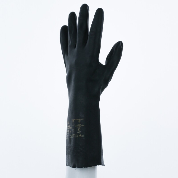 Mănușă impermeabilă fără fixare, cu material polar - Strat dublu de latex/neopren - Lungime :  300   mm , culori: Negru