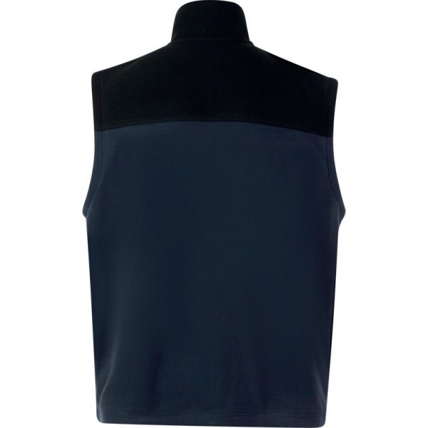 Vestă călduroasă -  Fleece - 100% poliester reciclat, culori: Bleumarin-Negru, Gri închis - Negru