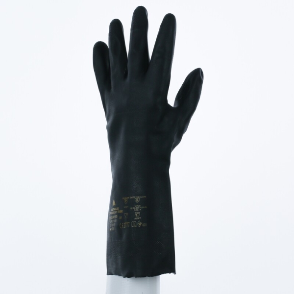 Mănușă impermeabilă fără fixare, cu material polar - Strat dublu de latex/neopren - Lungime :  300   mm , culori: Negru