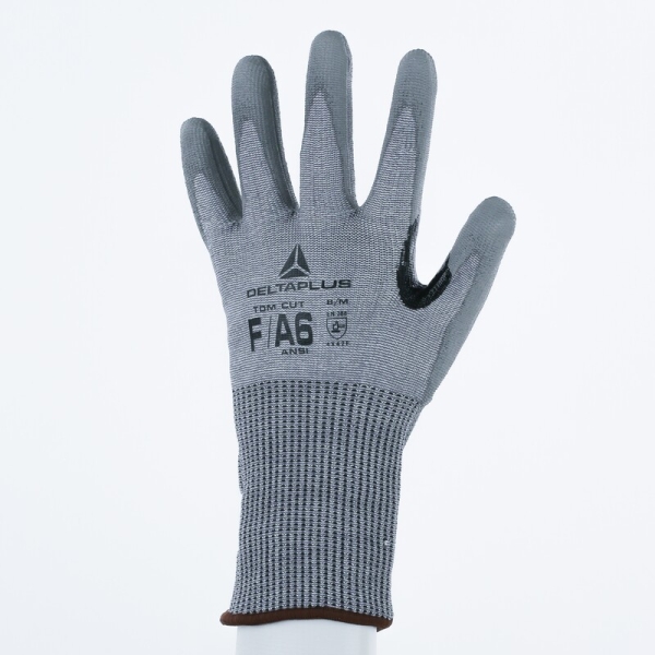 Mănușă tricotată cu strat protector - Xtremcut - PU - Calibru : 13, culori: Gri