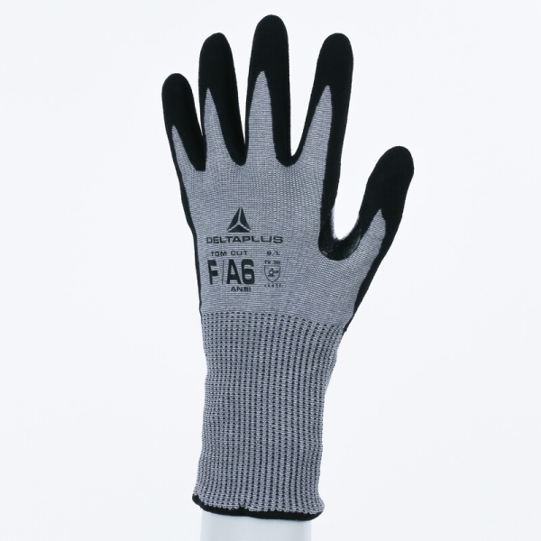 Mănușă tricotată cu strat protector - Xtremcut - Spumă de nitril - Calibru : 13, culori: Gri-Negru
