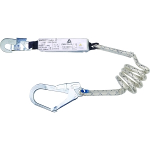 Șnur de absorbție a energiei din frânghie împletită cu teacă termoformabilă - Oțel, Poliamidă, Poliester, culoare Alb-Negru