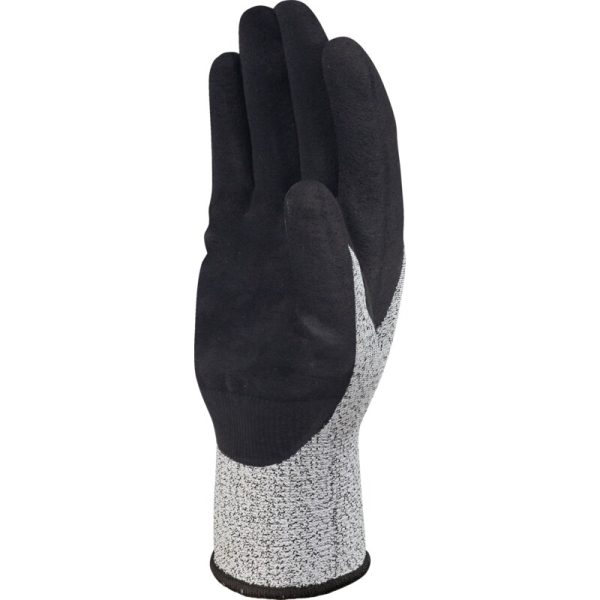Mănușă tricotată cu strat protector - Econocut - Nitril neted - Calibru : 13 - Pungă de 3, culori: Gri-Negru
