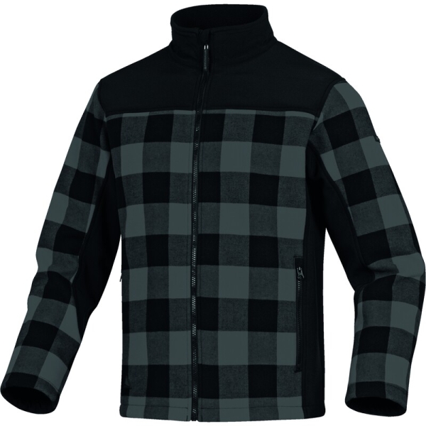 Jachetă călduroasă -  Flanelă - 100% bumbac | Fleece - 100% poliester, culori: Gri-Negru, Roșu-Negru
