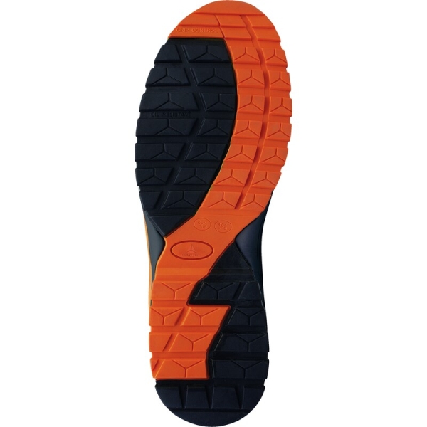 Pantofi Brooklyns3   - Piele - Crustă-Velur - Branț : EVA/Nitril Negru-Portocaliu