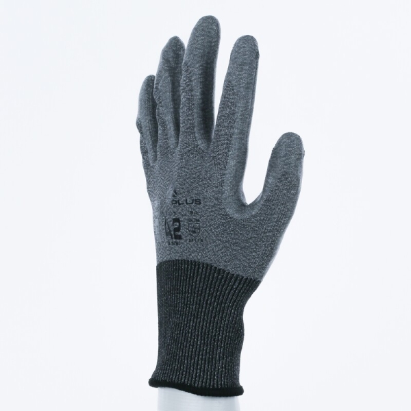 Mănușă tricotată cu strat protector - SOFTnocut - Nitril neted - Calibru : 18, culori: Gri