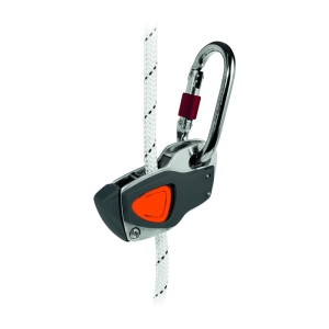 Sistem culisant și blocator pentru coardă împletită - Oțel, Plastic, culoare Gri-Portocaliu