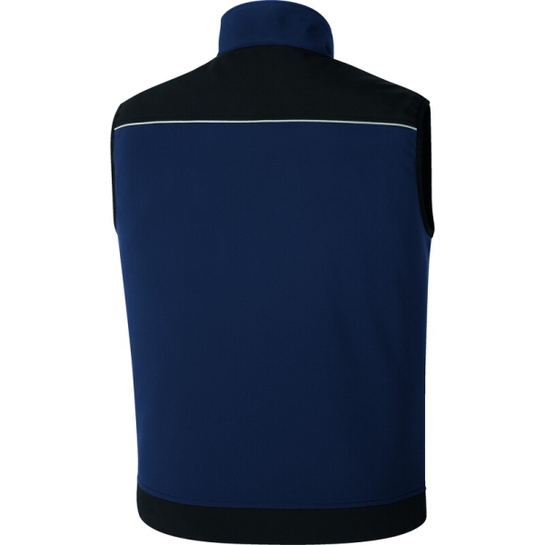 Vestă softshell călduroasă -  Softshell - 96% poliester 4% elastan - Membrană TPU, 3 straturi laminate, culori: Gri-Negru, Bleumarin-Negru