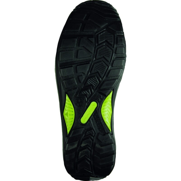 Bocanci De Protecție Virage S1P Gr/Ve  - Piele - Material textil - Crustă-Velur - Branț : PU/2d Gri-Verde, Negru-Roșu