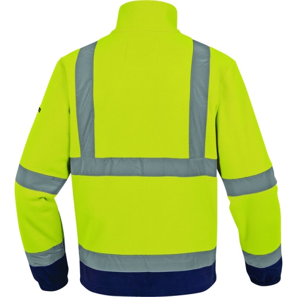 Polar de înaltă vizibilitate -  Fleece - 100% poliester - 280 g/m², culori: Galben fluorescent-Bleumarin, Portocaliu fluorescent-Bleumar